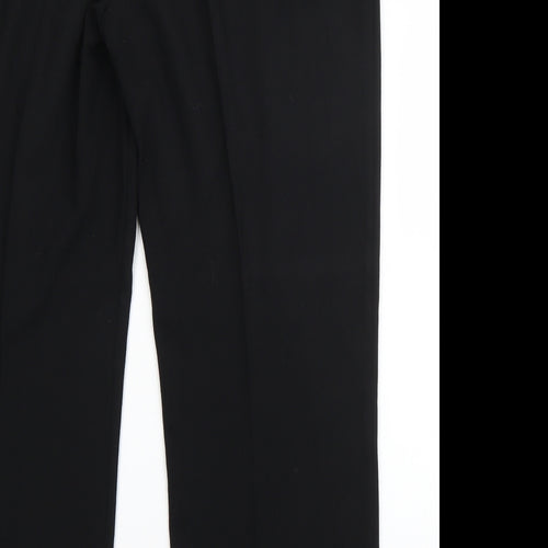 Preworn Womens Black  Polyester Dress Pants Trousers Size 36 in L28 in Regular
