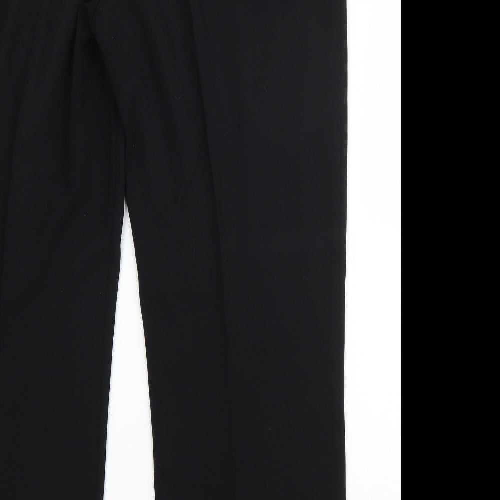 Preworn Womens Black  Polyester Dress Pants Trousers Size 36 in L28 in Regular