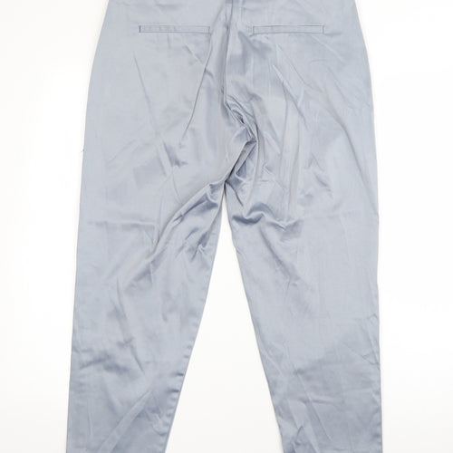 River Island Womens Blue  Cotton Dress Pants Trousers Size 8 L25 in Regular
