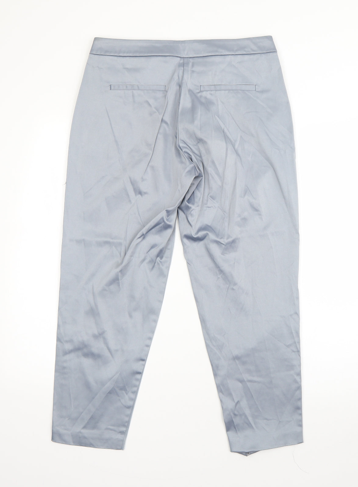 River Island Womens Blue  Cotton Dress Pants Trousers Size 8 L25 in Regular