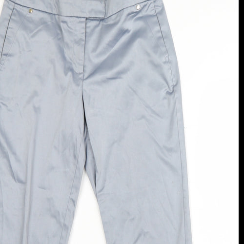 River Island Womens Blue  Cotton Dress Pants Trousers Size 8 L25 in Regular