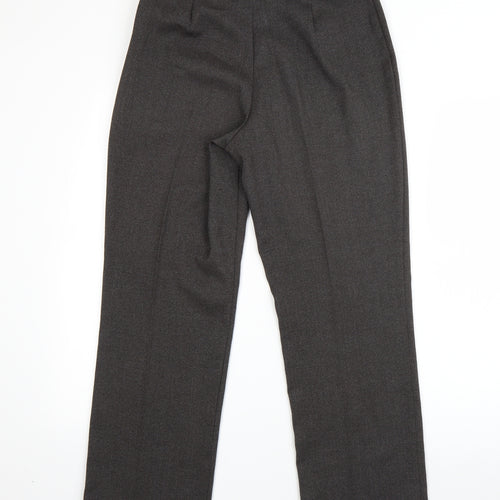 M&S Womens Grey  Viscose Dress Pants Trousers Size 8 L26 in Regular