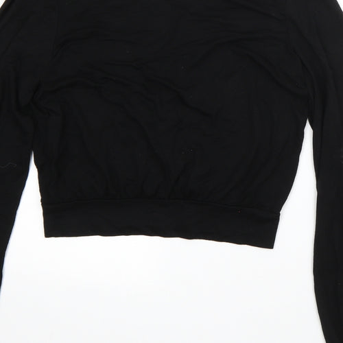 Bershka Womens Black V-Neck  Viscose Vest Jumper Size S