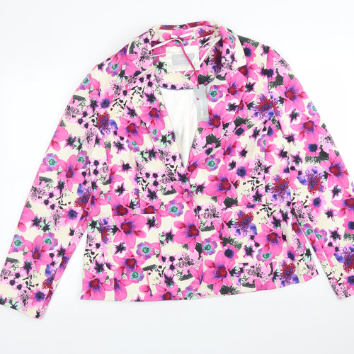 Per Una Womens Multicoloured Floral Polyester Jacket Suit Jacket Size 16