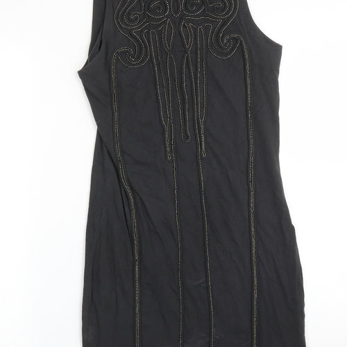H&M Womens Grey  Cotton Bodycon  Size 10  Round Neck