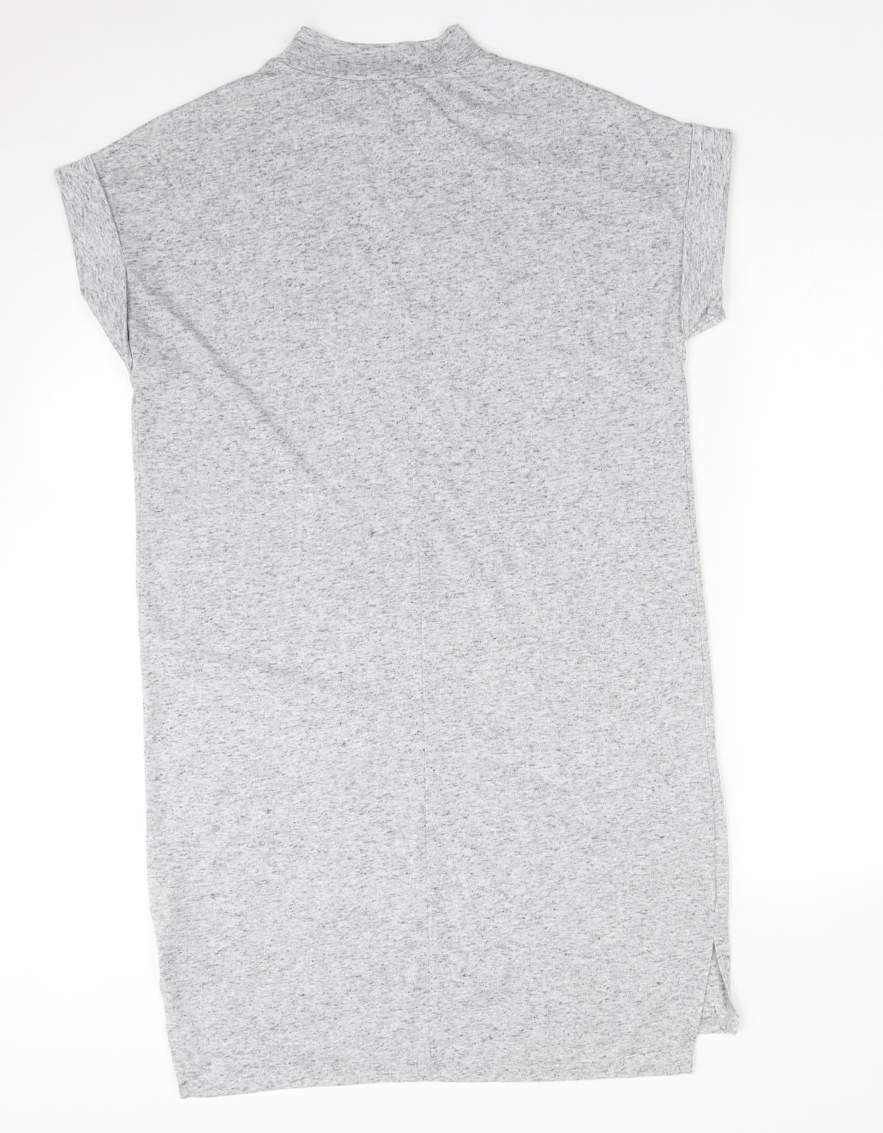 Atmosphere Womens Grey  Polyester T-Shirt Dress  Size 8  Mock Neck