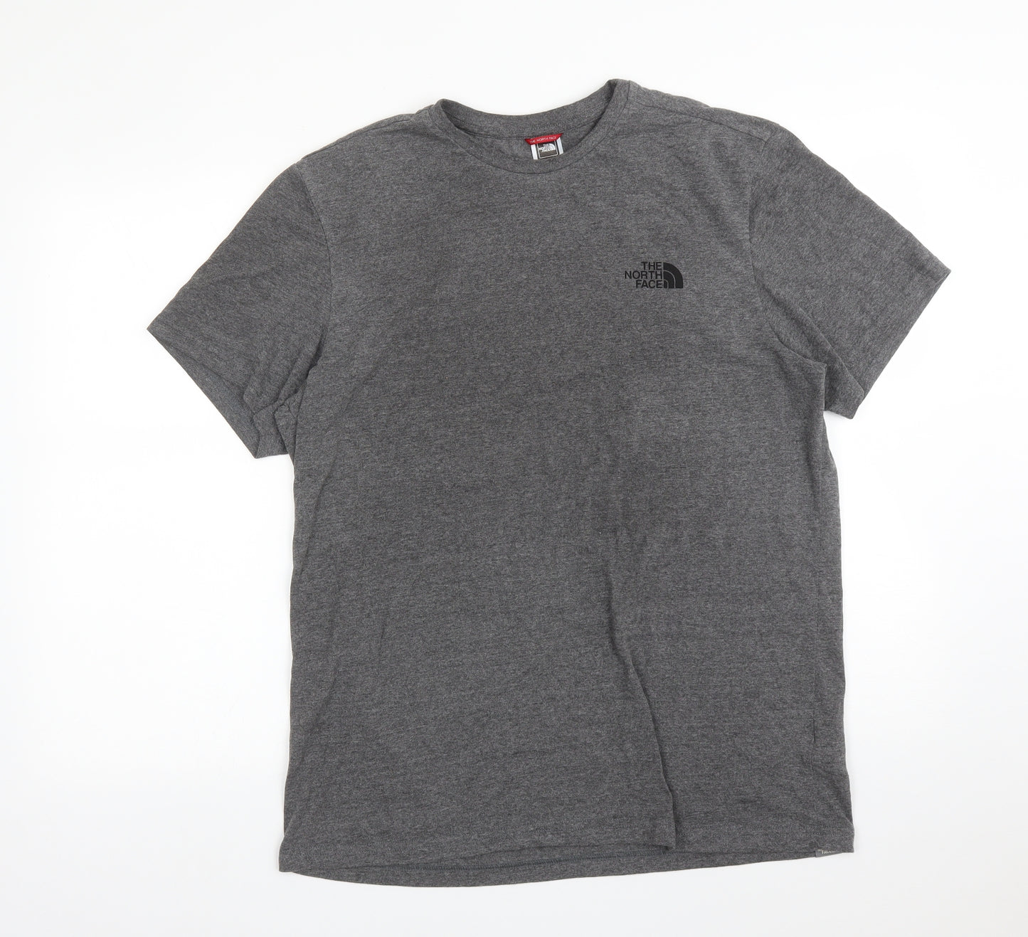 The North Face Mens Grey  Cotton  T-Shirt Size L Crew Neck