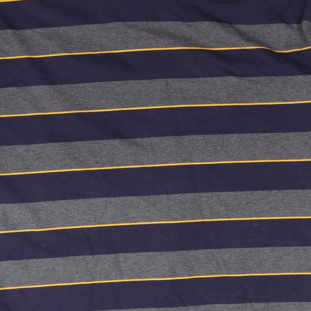 Blue Harbour Mens Multicoloured Striped Cotton  Polo Size XL Collared
