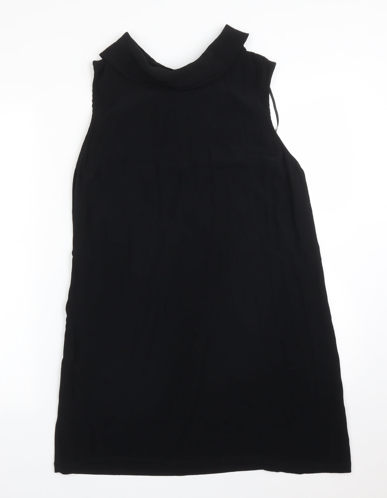 Debenhams Womens Black  Viscose Basic Blouse Size 14 Collared