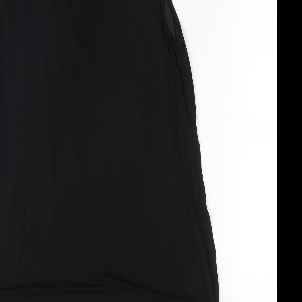 Debenhams Womens Black  Viscose Basic Blouse Size 14 Collared
