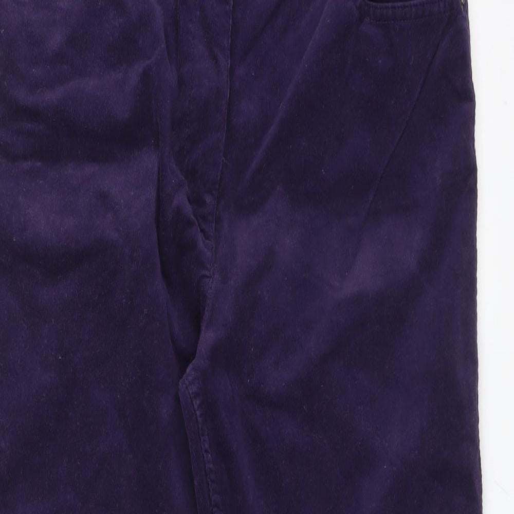 &S Womens Purple  Cotton Straight Jeans Size 12 L27 in Regular