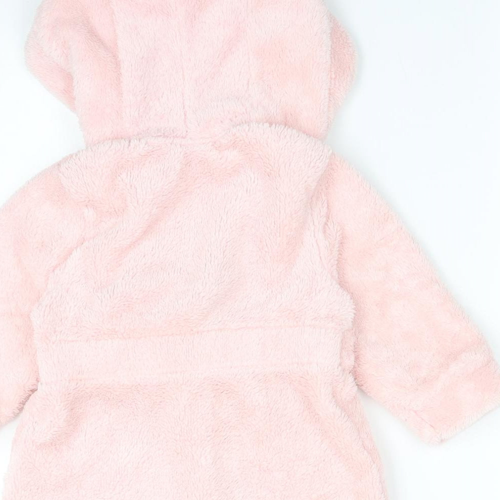 Studio Girls Pink Solid Polyester  Robe Size 6-9 Months   - WILLOW