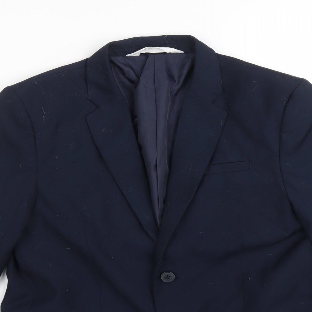 H&M Boys Blue   Jacket Blazer Size 12-13 Years   - SUIT JACKET