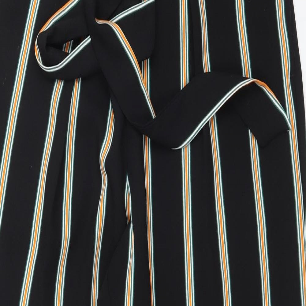 F&F Womens Multicoloured Striped Polyester Carrot Trousers Size 12 L28 in Regular