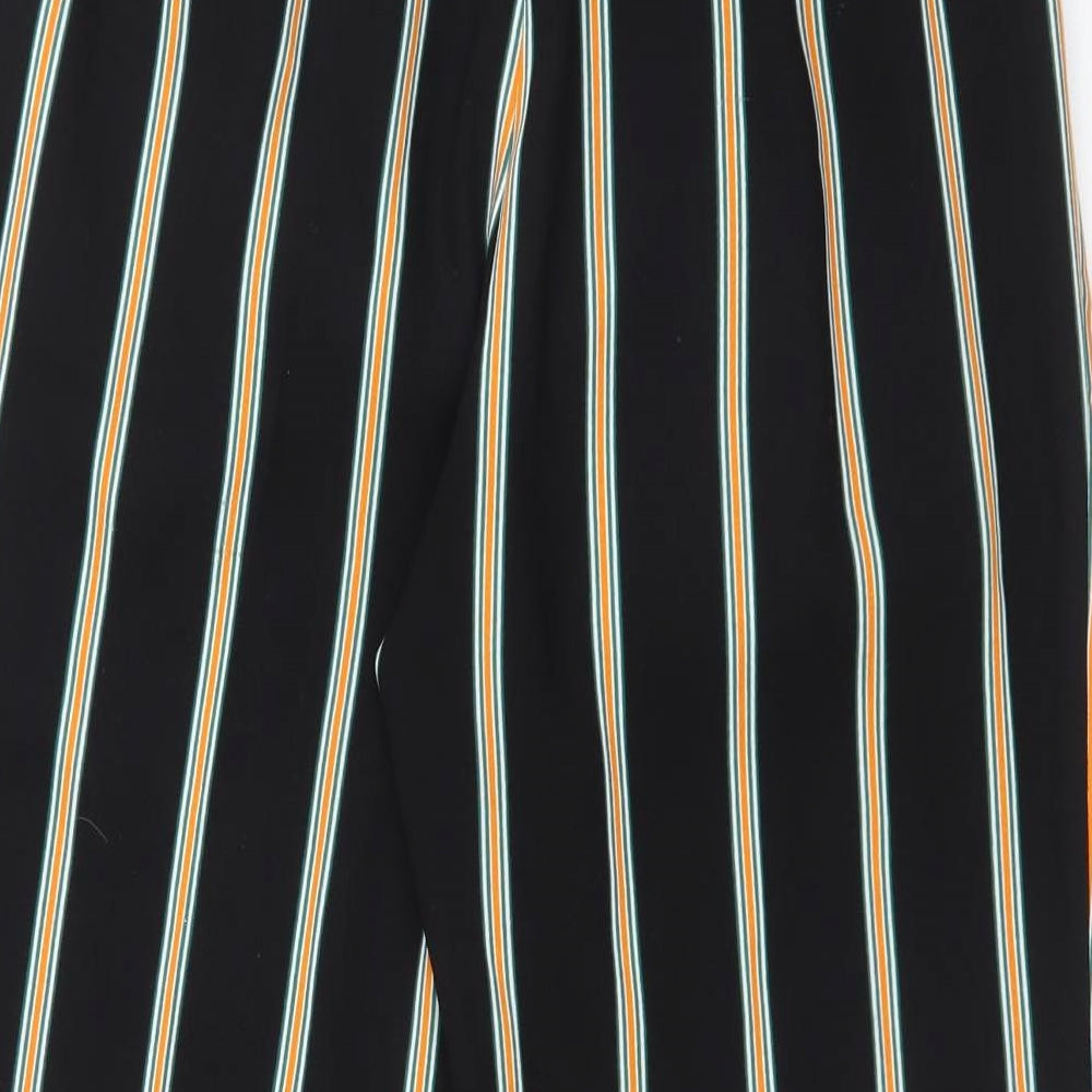F&F Womens Multicoloured Striped Polyester Carrot Trousers Size 12 L28 in Regular