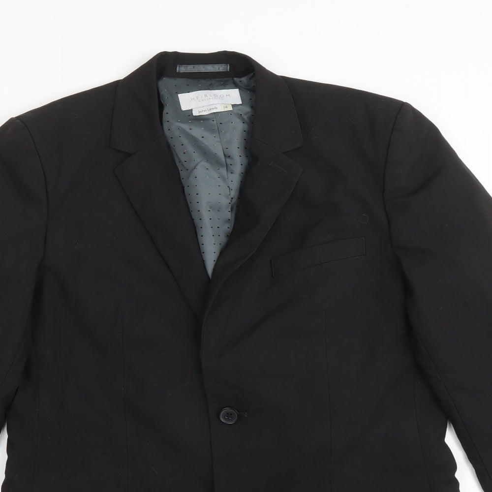 John Lewis Boys Black   Jacket Blazer Size 14 Years   - SUIT JACKET