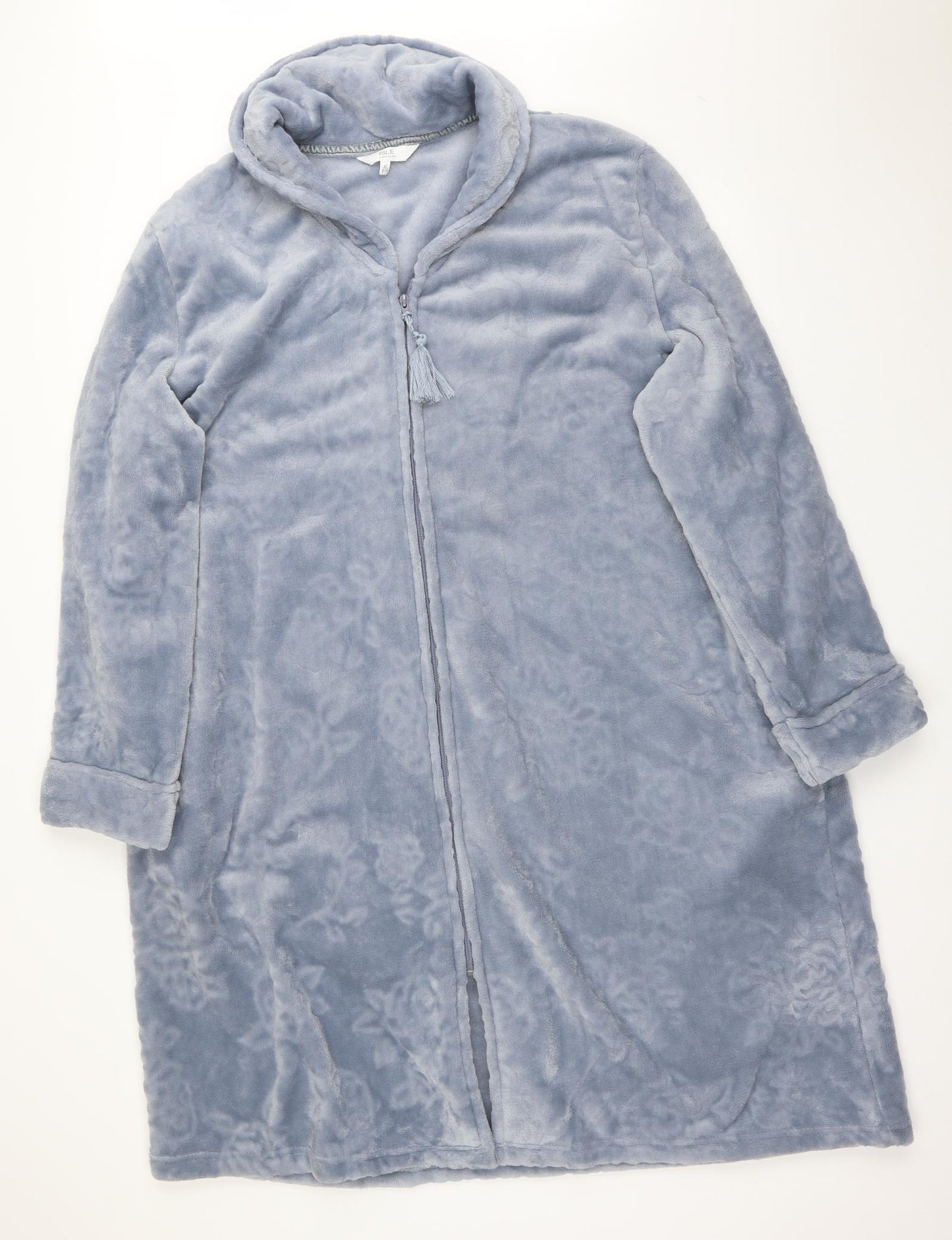 ISLE Womens Blue Floral Polyester  Robe Size XL