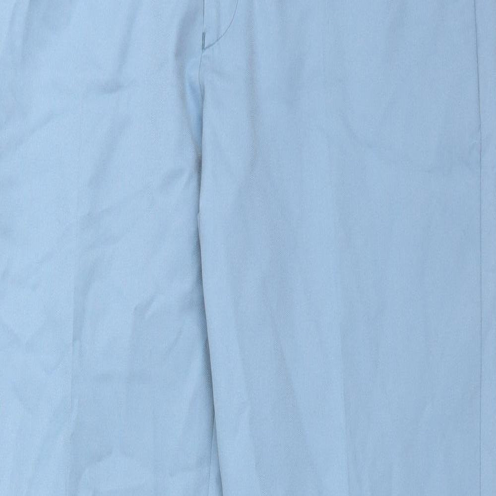 Taylor & Wright Mens Blue  Polyester Dress Pants Trousers Size 32 L33 in Regular
