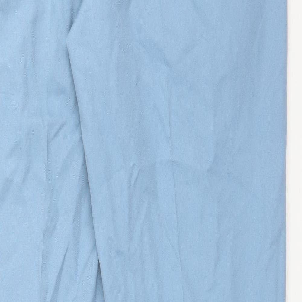 Taylor & Wright Mens Blue  Polyester Dress Pants Trousers Size 32 L33 in Regular