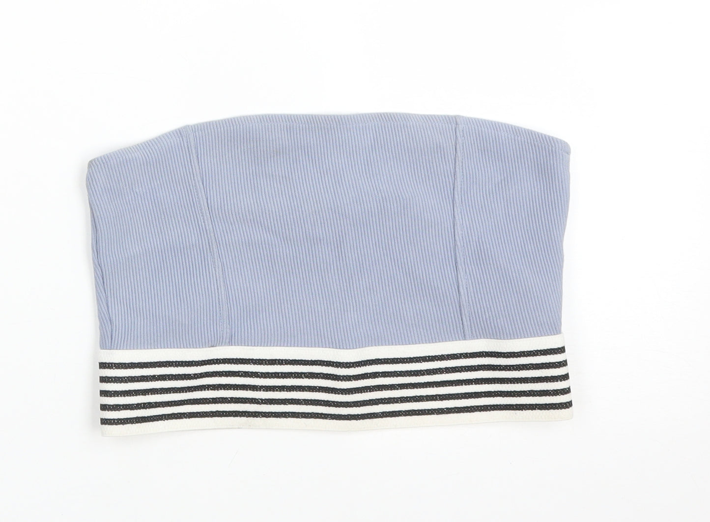 Topshop Womens Blue  Cotton Basic T-Shirt Size 10