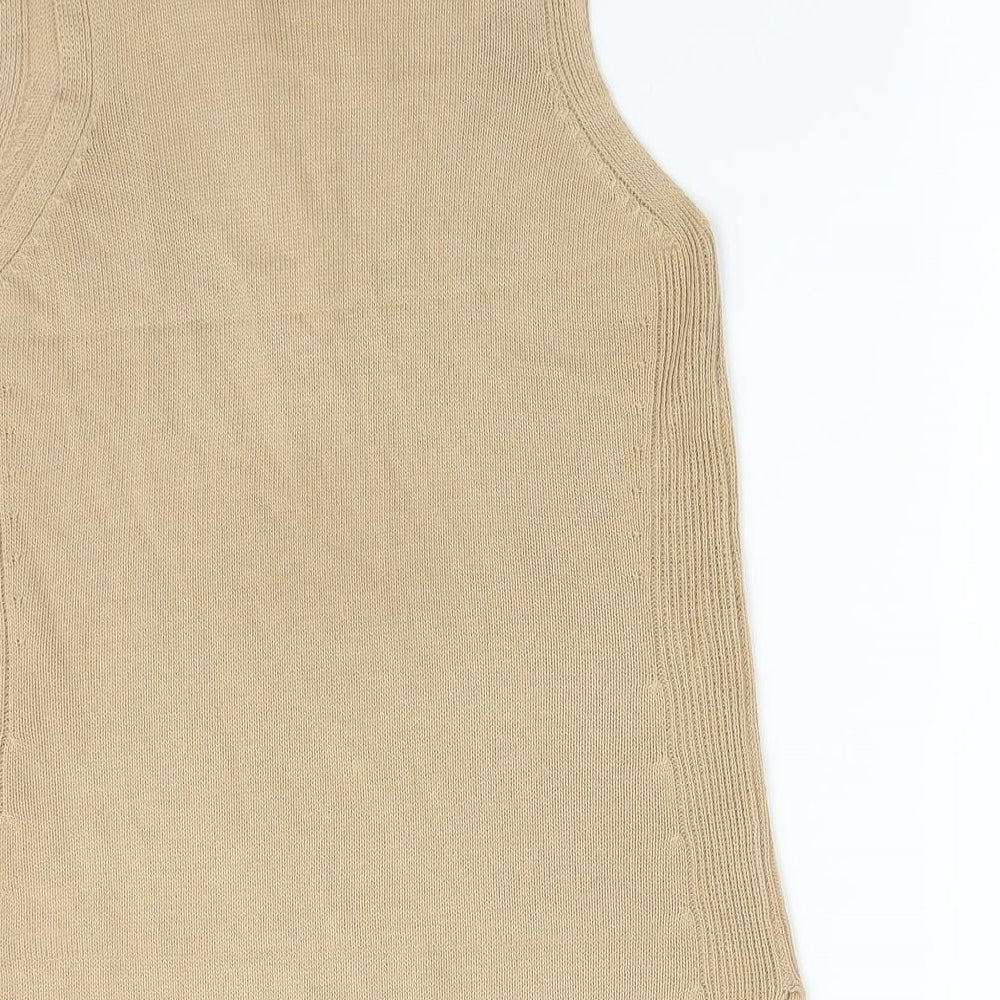NEXT Womens Brown  Acrylic Basic T-Shirt Size XS Collared