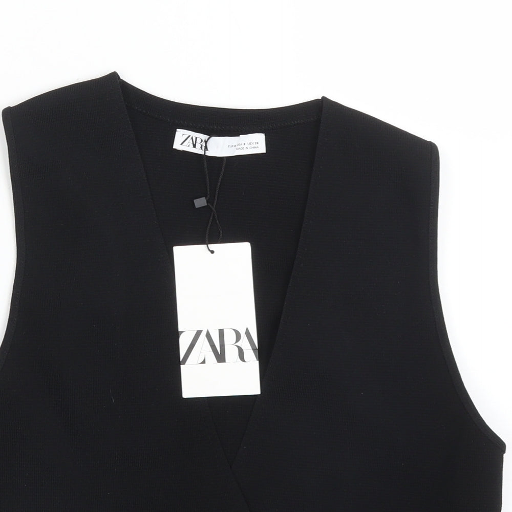 Zara Womens Black   Jacket Waistcoat Size S