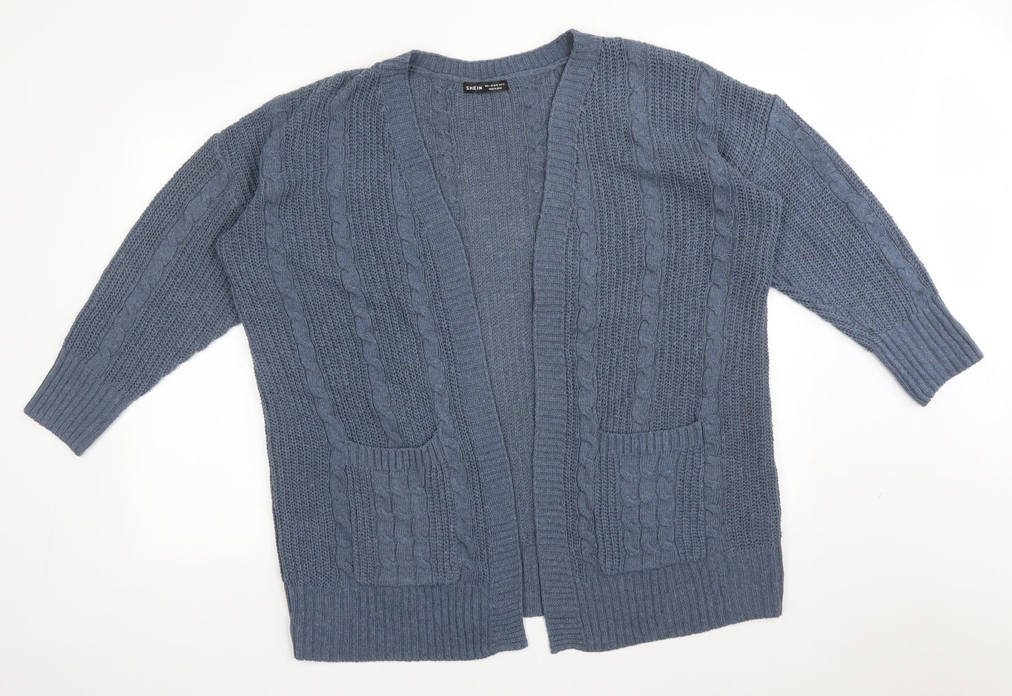 SheIn Womens Blue   Polyester Cardigan Jumper Size L