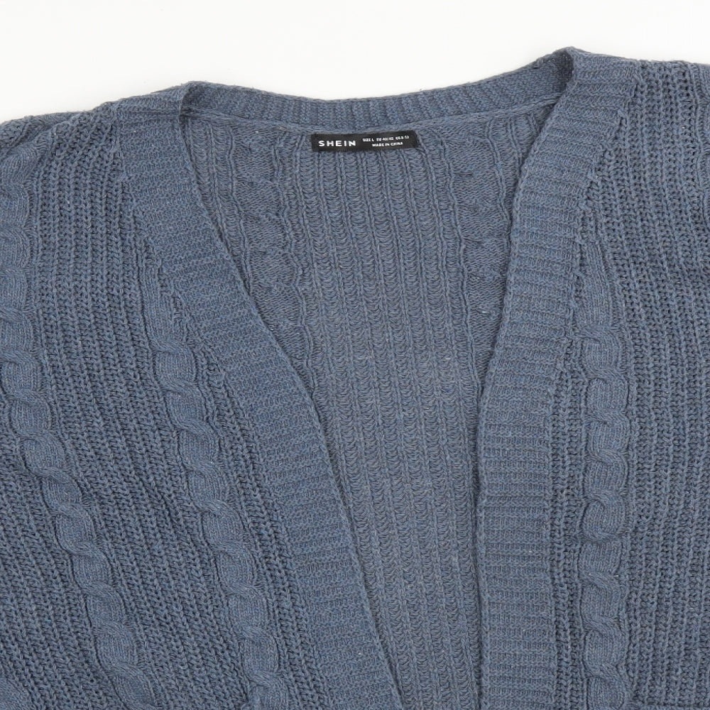 SheIn Womens Blue   Polyester Cardigan Jumper Size L
