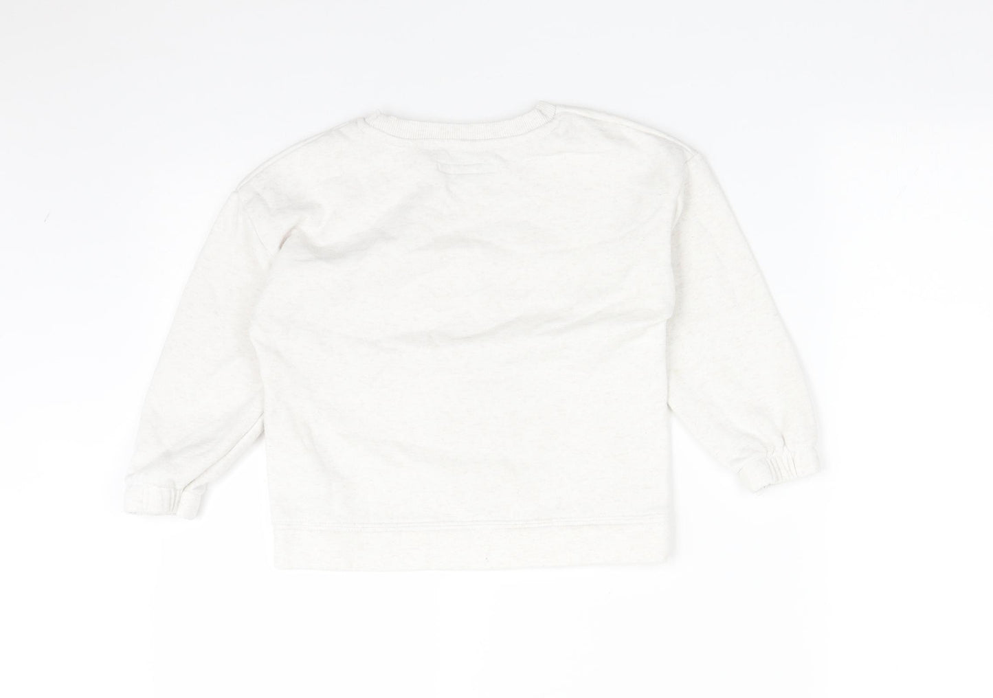 Primark Girls White  Cotton Pullover Sweatshirt Size 4-5 Years   - UNICORN