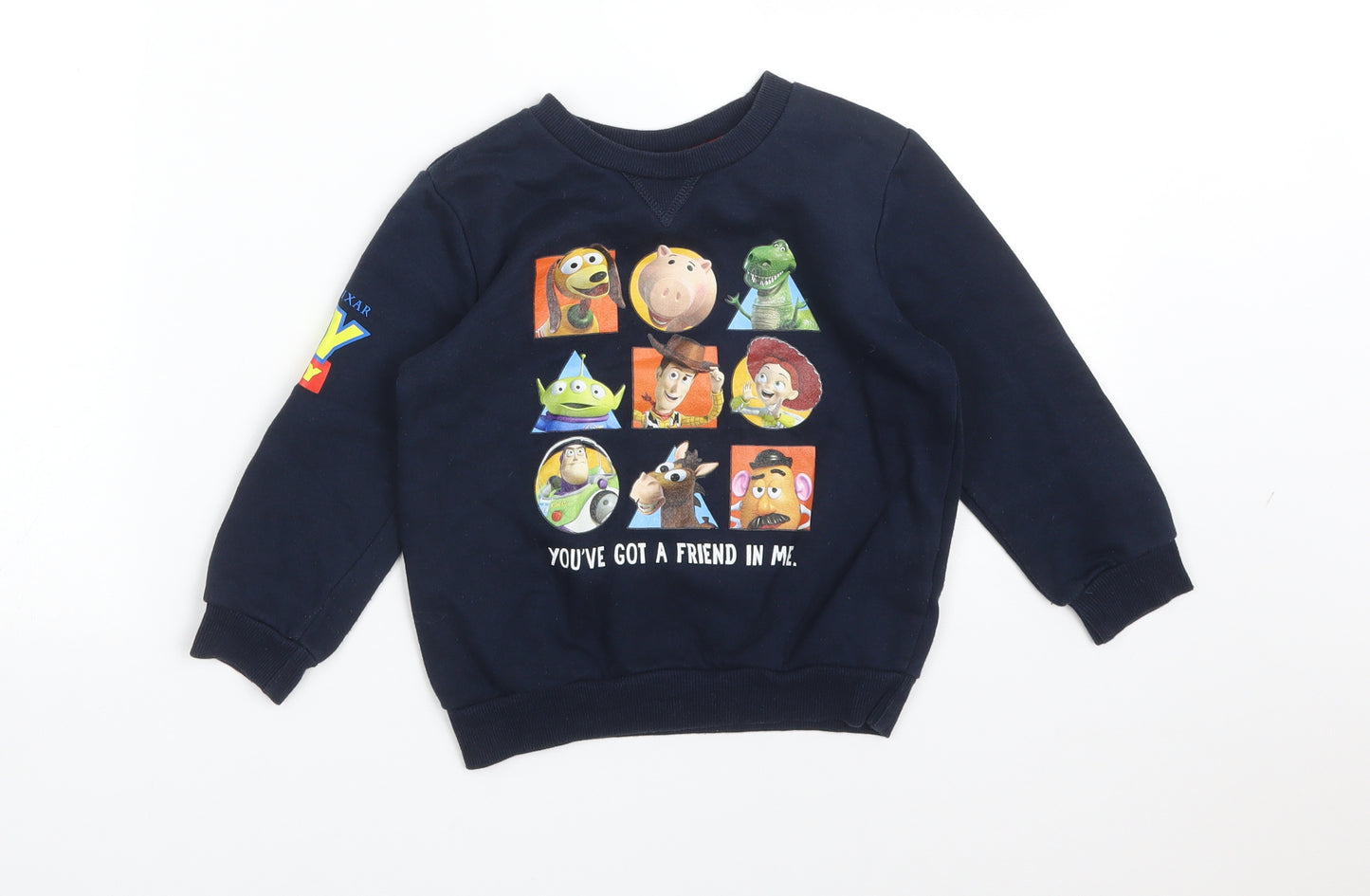 TOY STORY Boys Blue  Cotton Pullover Sweatshirt Size 3-4 Years   - TOY STORY. YOU'VE GOT A FRIEND IN ME