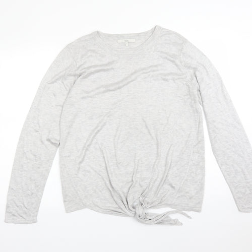 NEXT Womens Grey  Viscose Basic T-Shirt Size 16 Round Neck