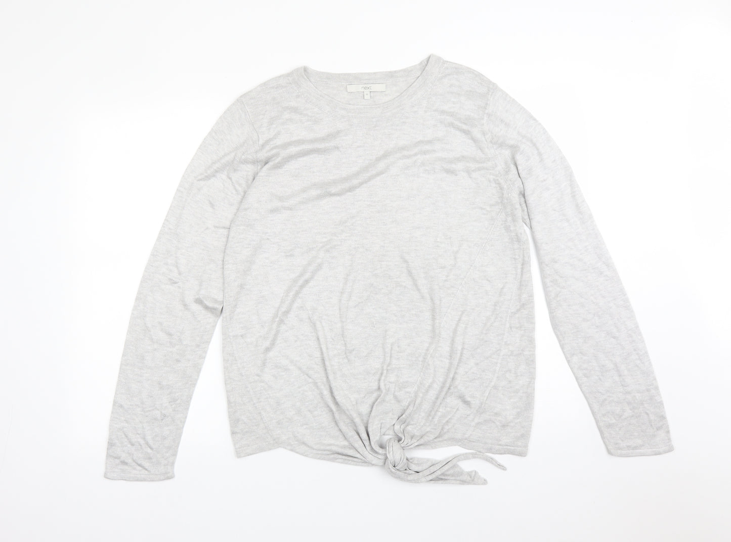 NEXT Womens Grey  Viscose Basic T-Shirt Size 16 Round Neck