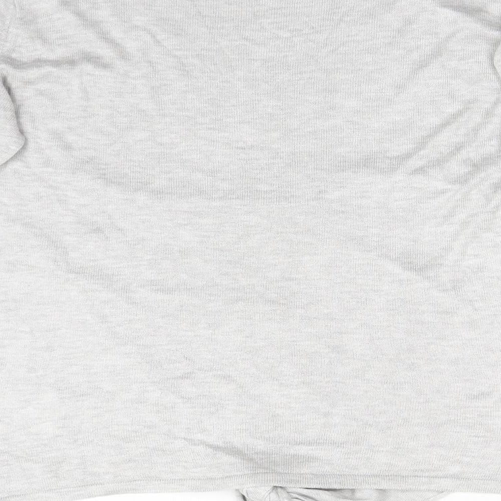 NEXT Womens Grey  Viscose Basic T-Shirt Size 16 Round Neck