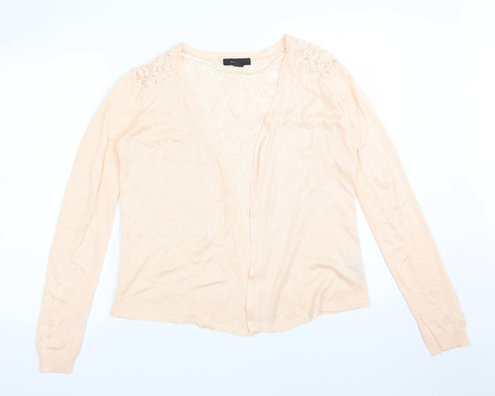 Atmosphere Womens Orange  Floral Acrylic Cardigan Jumper Size M