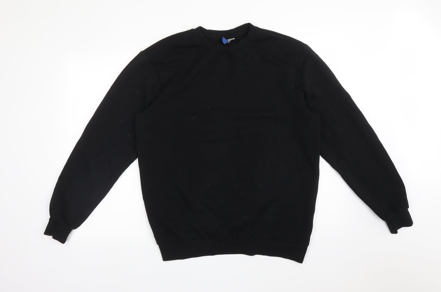 H&M Womens Black  Cotton Pullover Sweatshirt Size S