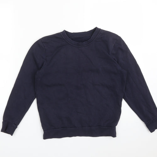 George Boys Blue  Cotton Pullover Sweatshirt Size 8-9 Years