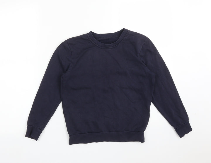 George Boys Blue  Cotton Pullover Sweatshirt Size 8-9 Years