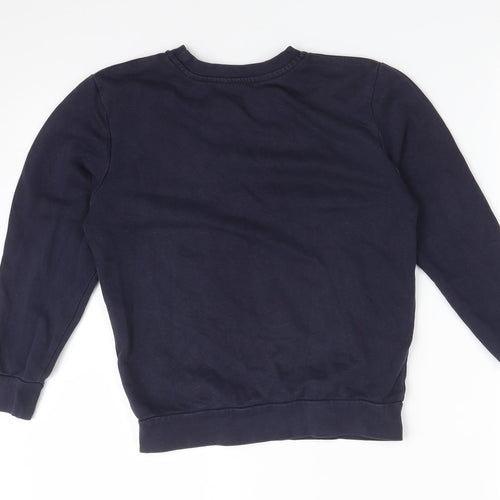 George Boys Blue  Cotton Pullover Sweatshirt Size 8-9 Years