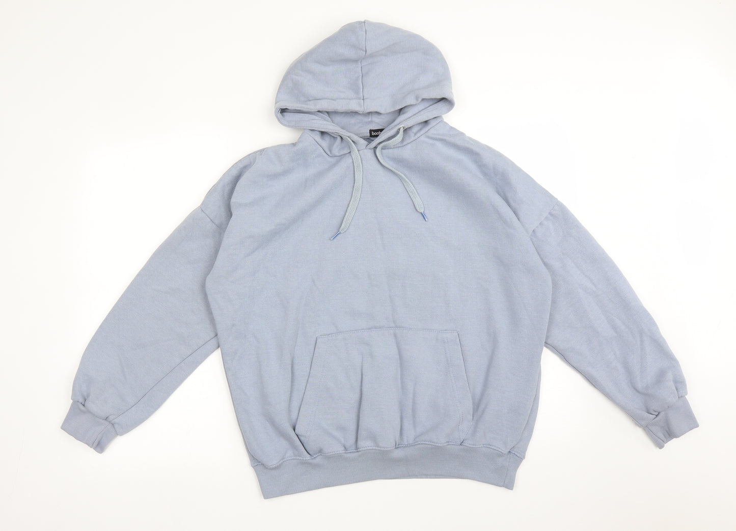 Boohoo Womens Blue  Cotton Pullover Hoodie Size 12