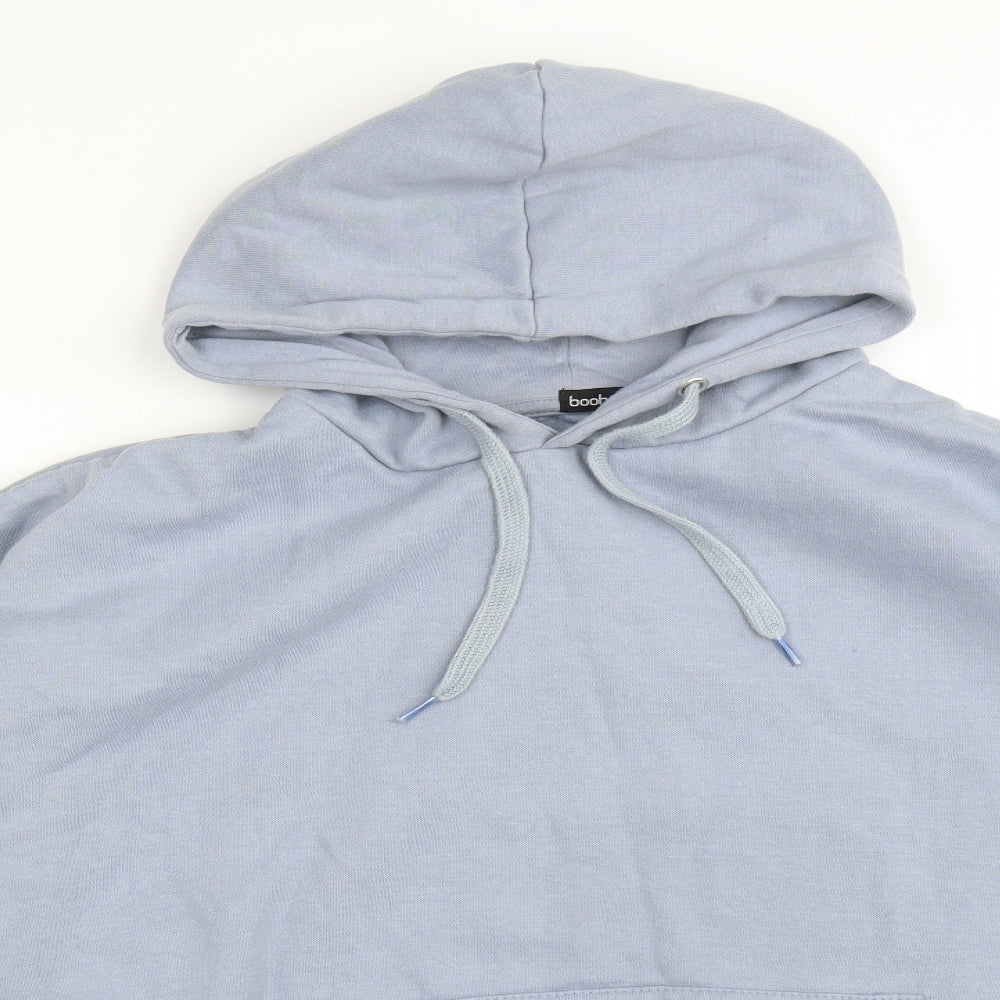 Boohoo Womens Blue  Cotton Pullover Hoodie Size 12