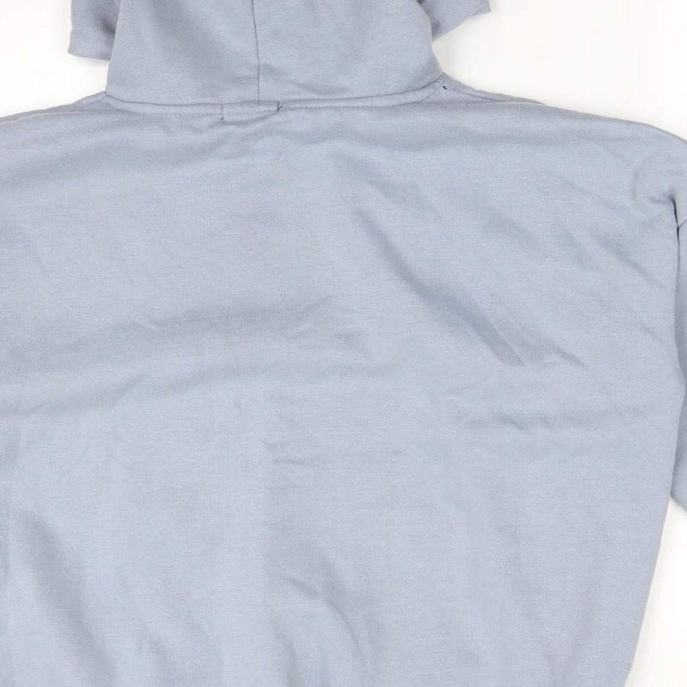 Boohoo Womens Blue  Cotton Pullover Hoodie Size 12