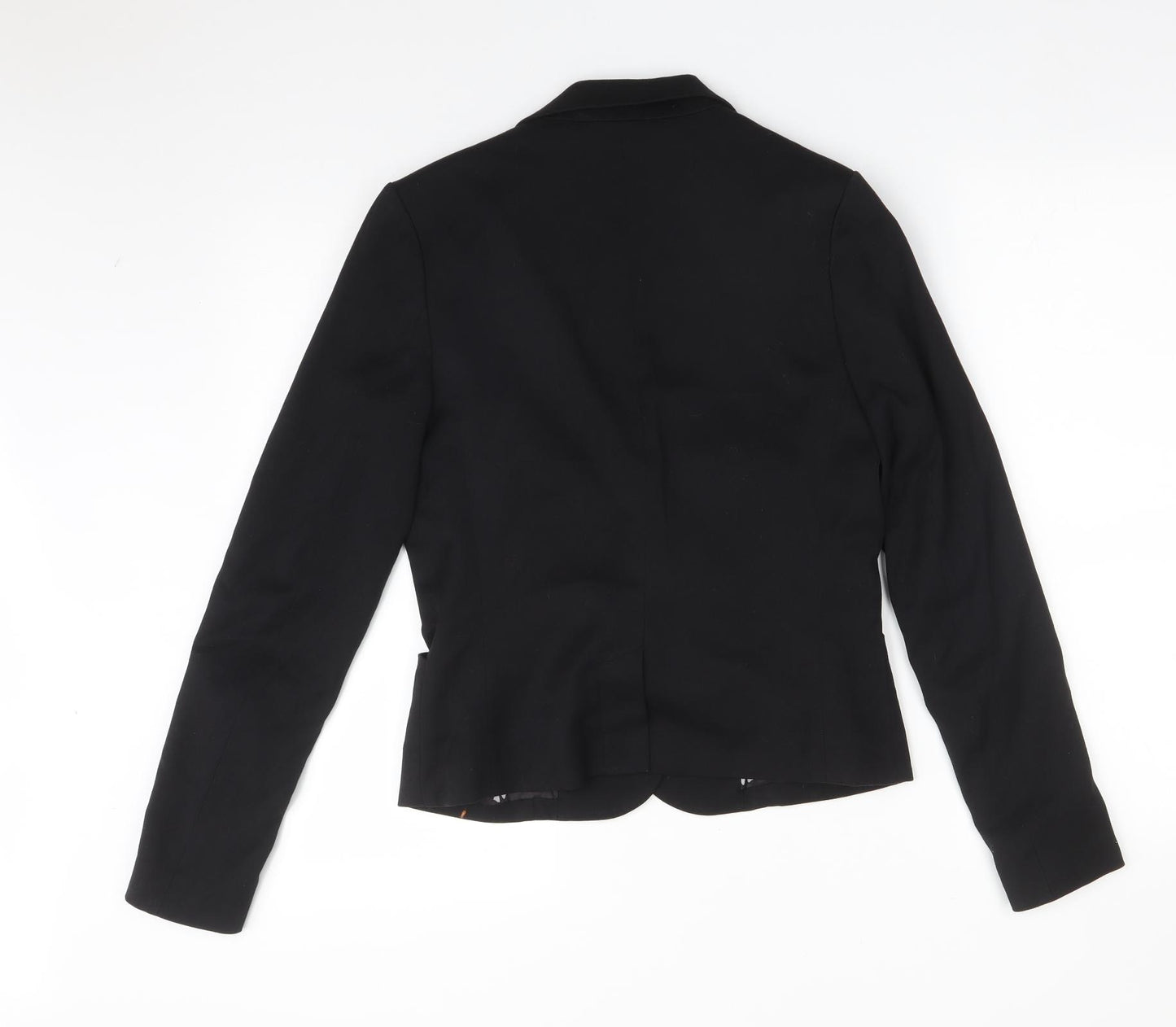 H&M Womens Black  Polyester Jacket Suit Jacket Size 12