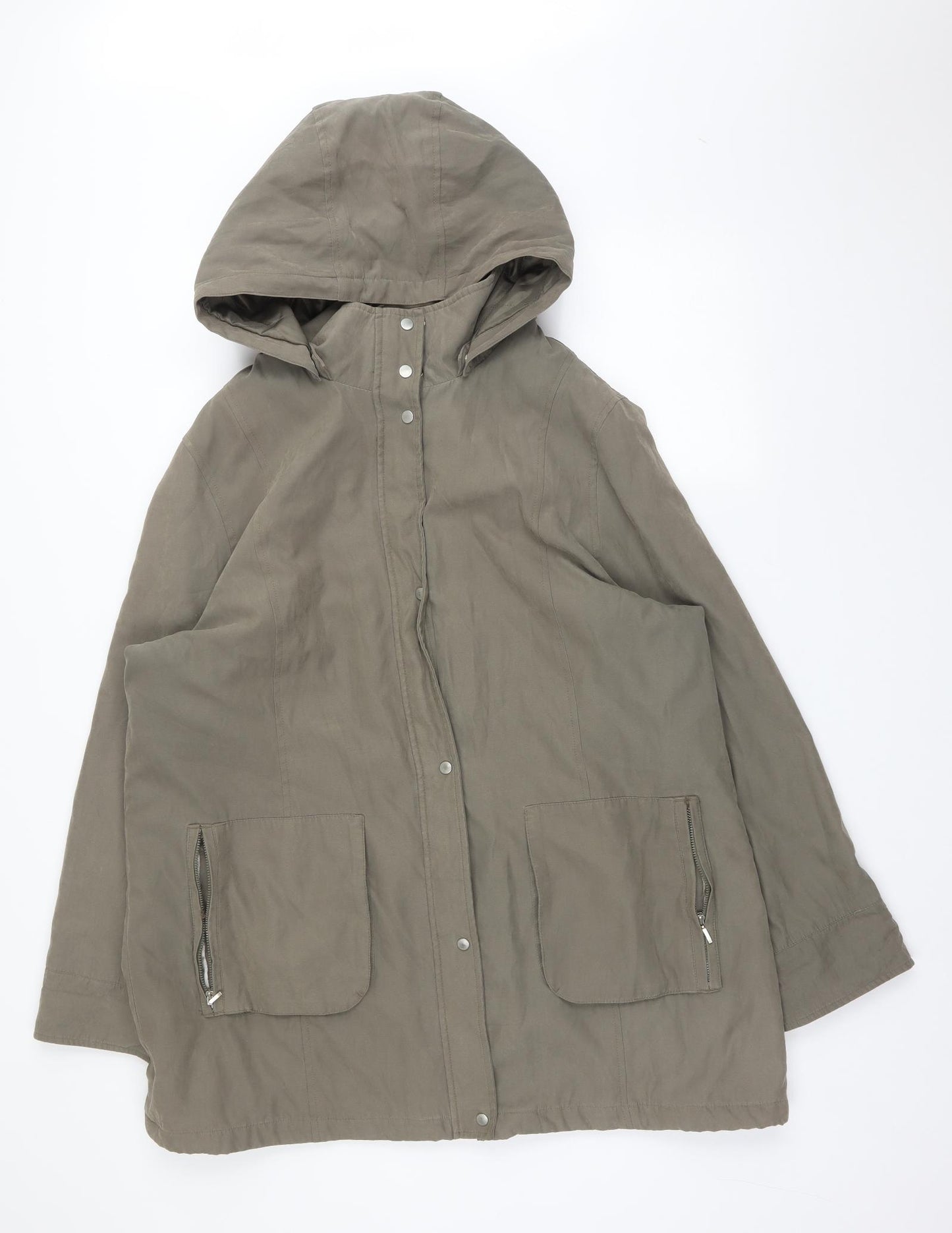 Debenhams Womens Green   Overcoat Coat Size 20
