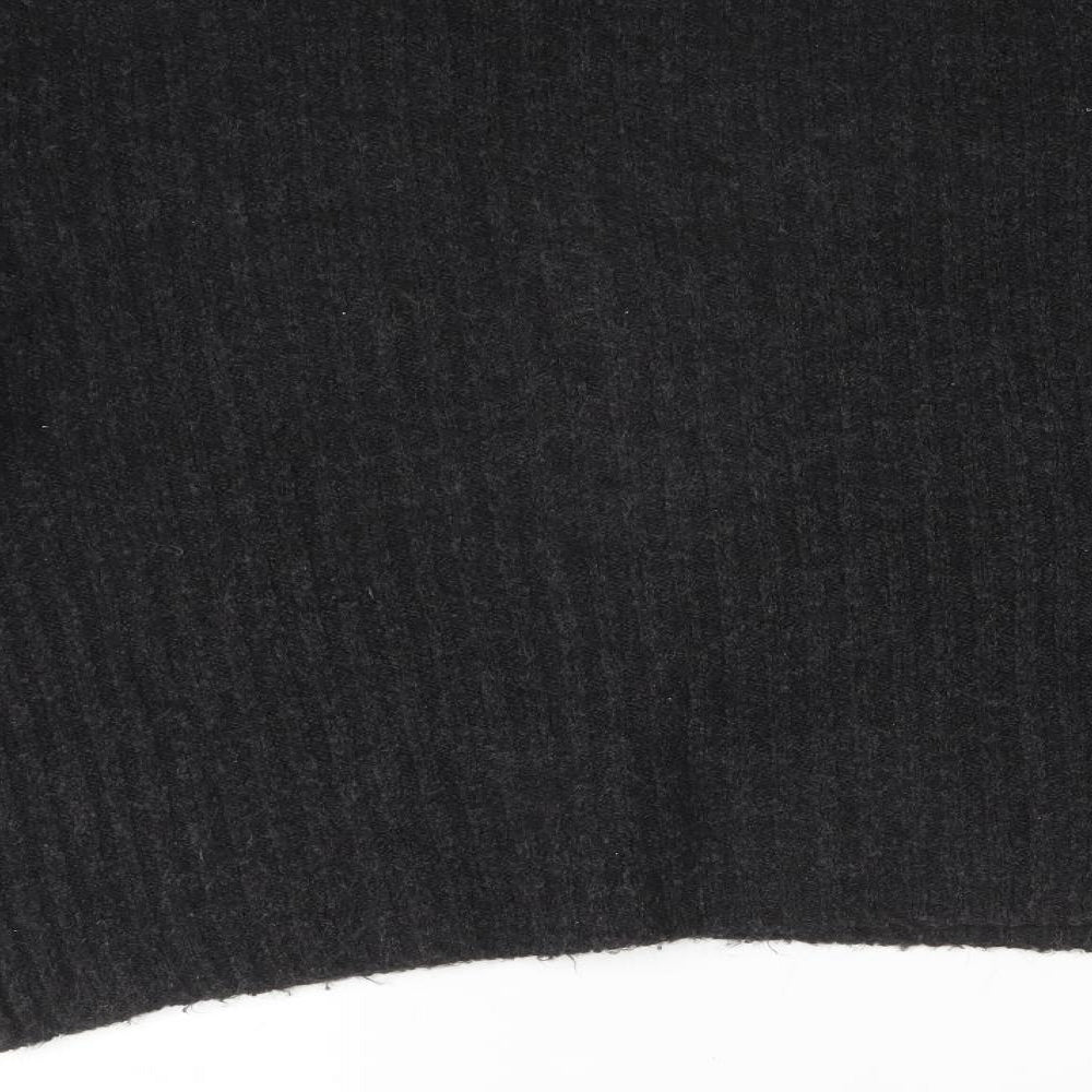 H&M Womens Grey Crew Neck  Acrylic Pullover Jumper Size L