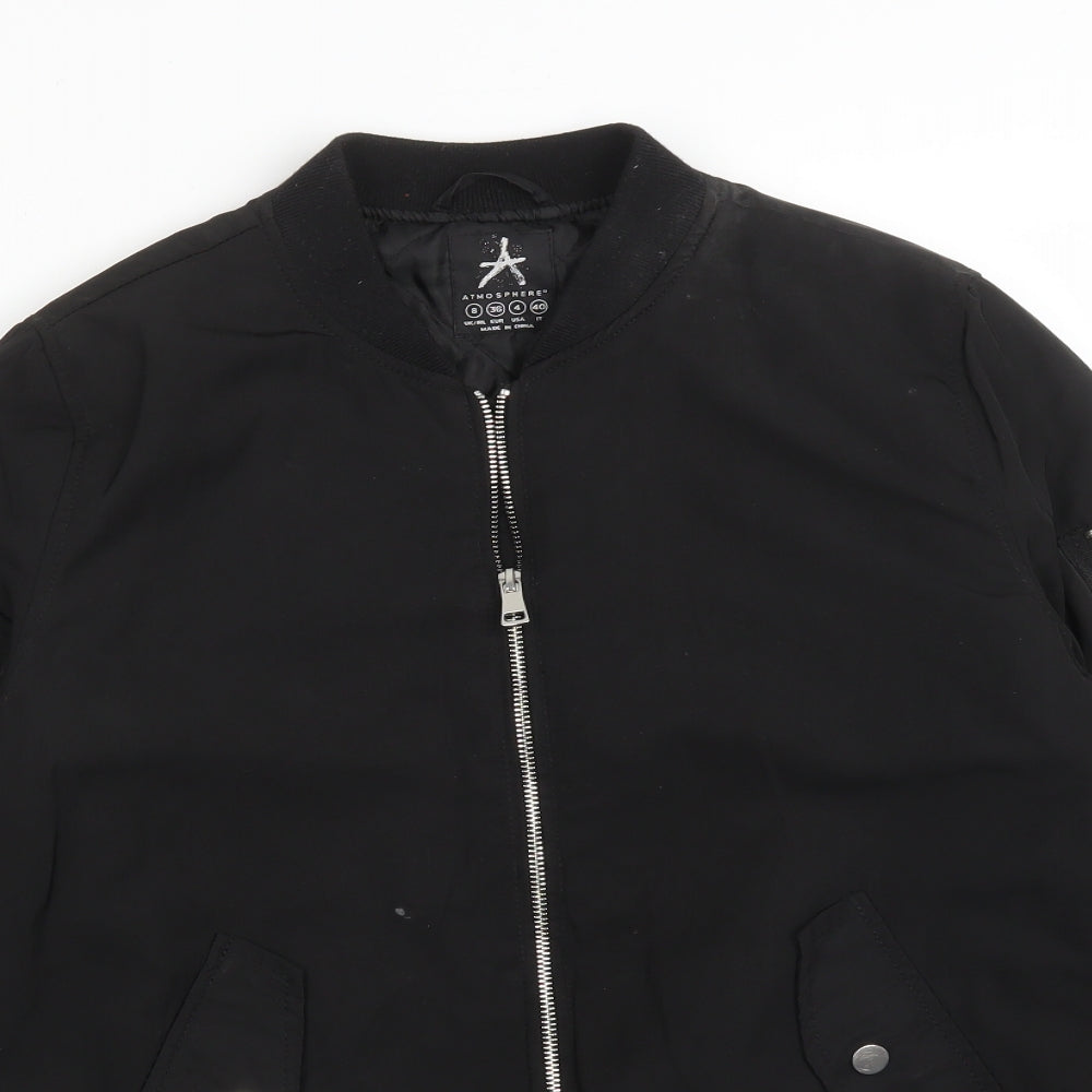 Atmosphere Womens Black   Bomber Jacket Jacket Size 8