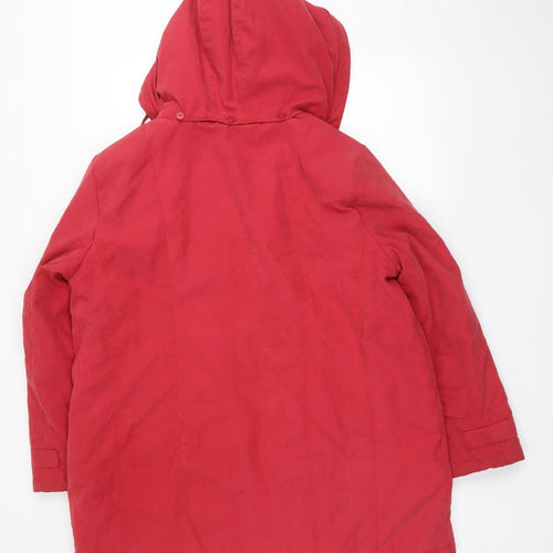BM  Womens Red   Overcoat Coat Size L