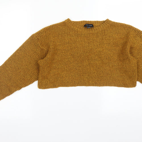 New Look Womens Yellow   Pullover Sweatshirt Size M