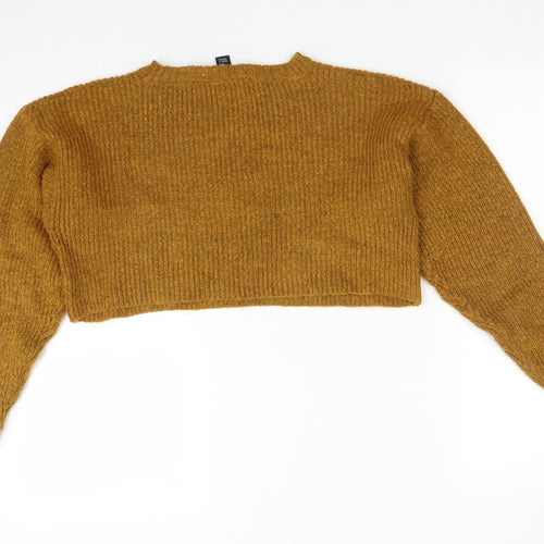 New Look Womens Yellow   Pullover Sweatshirt Size M