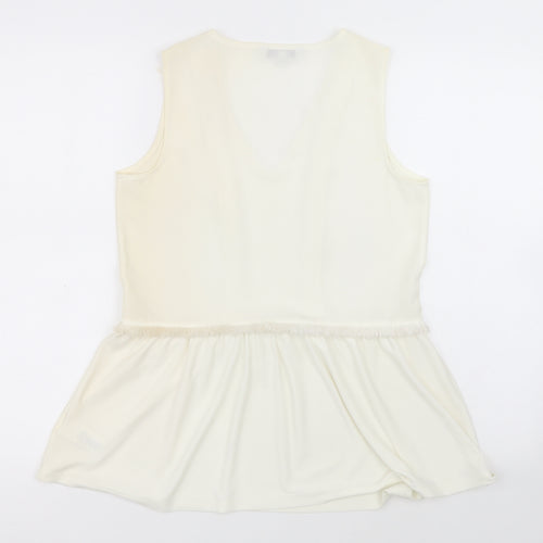 NEXT Womens Ivory  Polyester A-Line  Size 6  V-Neck