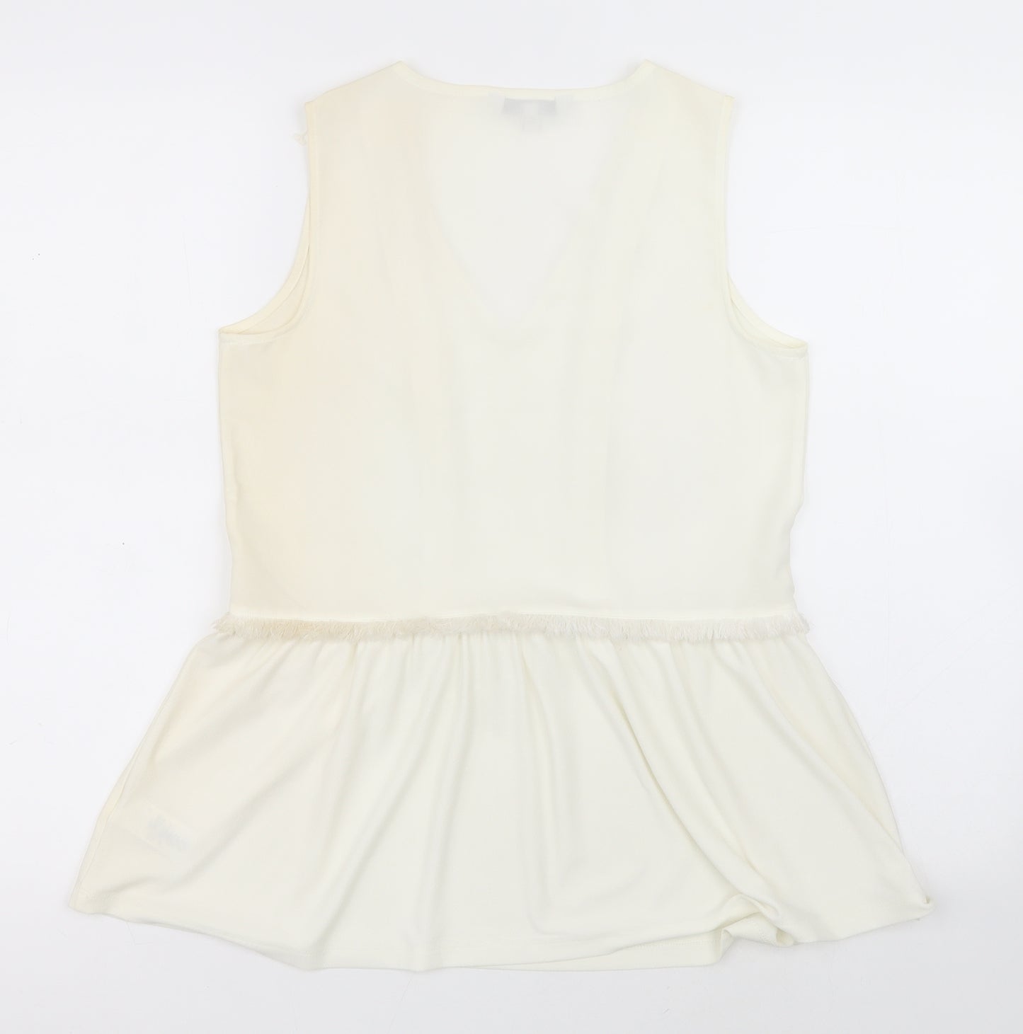 NEXT Womens Ivory  Polyester A-Line  Size 6  V-Neck
